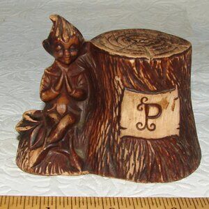 Vtg Treasure Craft Pixie / Elf & Tree Stump Pepper SHAKER, 1960, Replacement
